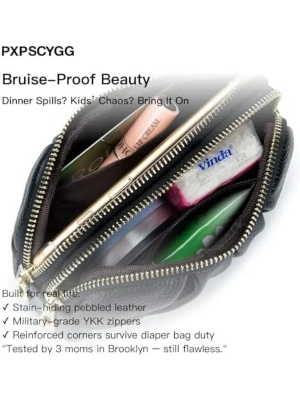 Stylish Genuine Leather Wristlet Wallet for Women - Compact, Chic & Functional